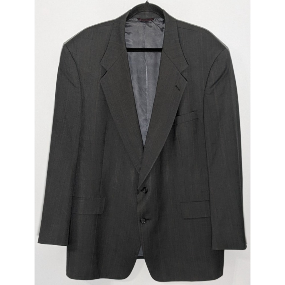Vintage Hart Schaffner Marx Jacket Mens 48R Subtle Glen Plaid Blazer Wool USA